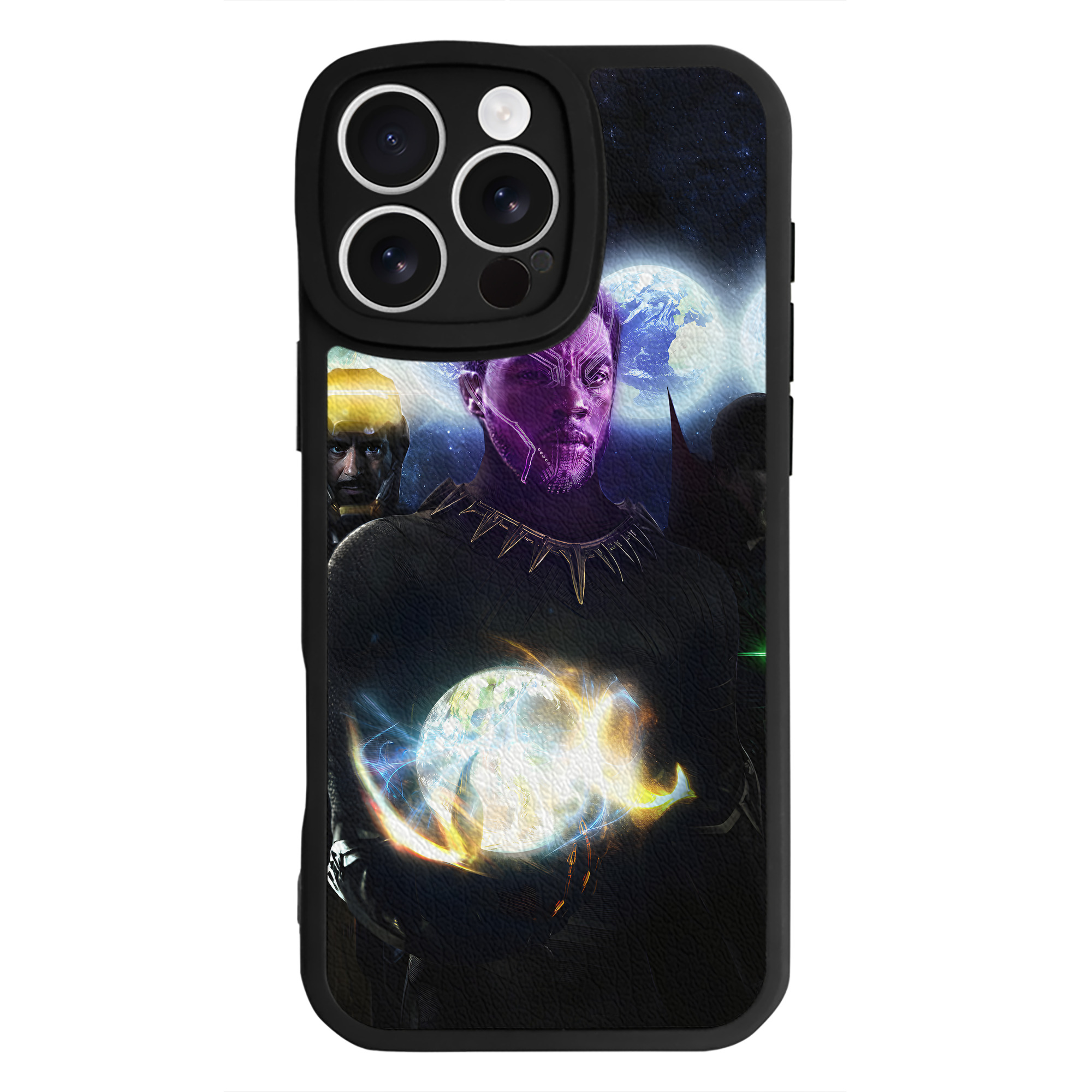 （画像用） アベンジャーズ The Avengers 【iPhone 16シリーズ対応】シリコンスマホケース（レザー調） 材質：シリコン
